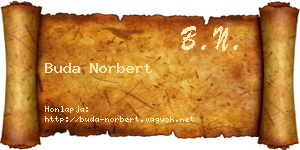Buda Norbert névjegykártya