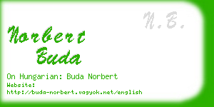 norbert buda business card